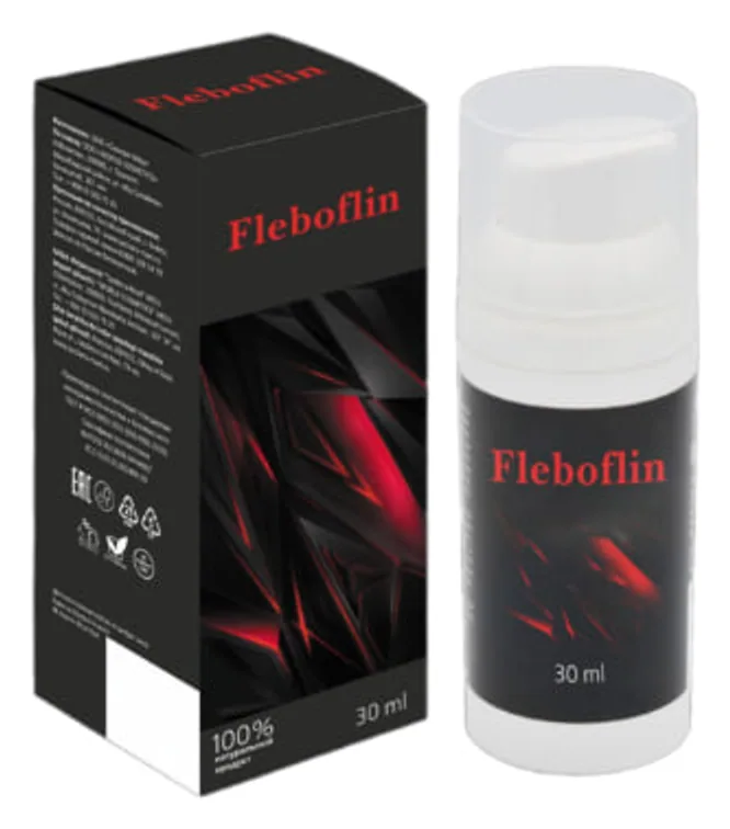 Fleboflin — tomirlar va oyoqlar qulayligi uchun krem, dozatorli flakon