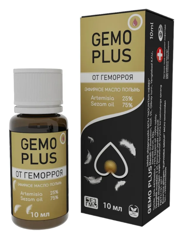 Gemo Plus — gemorroyda qulaylik uchun efir moyi, 10 ml